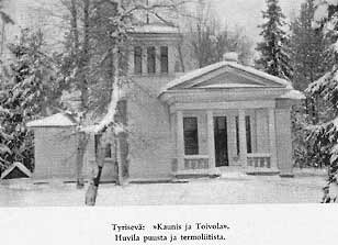 Dacha built of wood and termolite